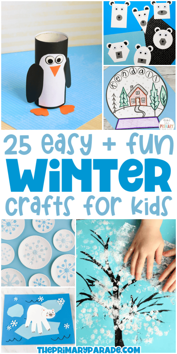 25 Easy Winter Crafts for Preschoolers - The Primary Parade