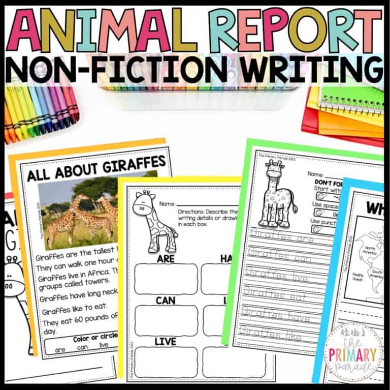 kindergarten animal reports