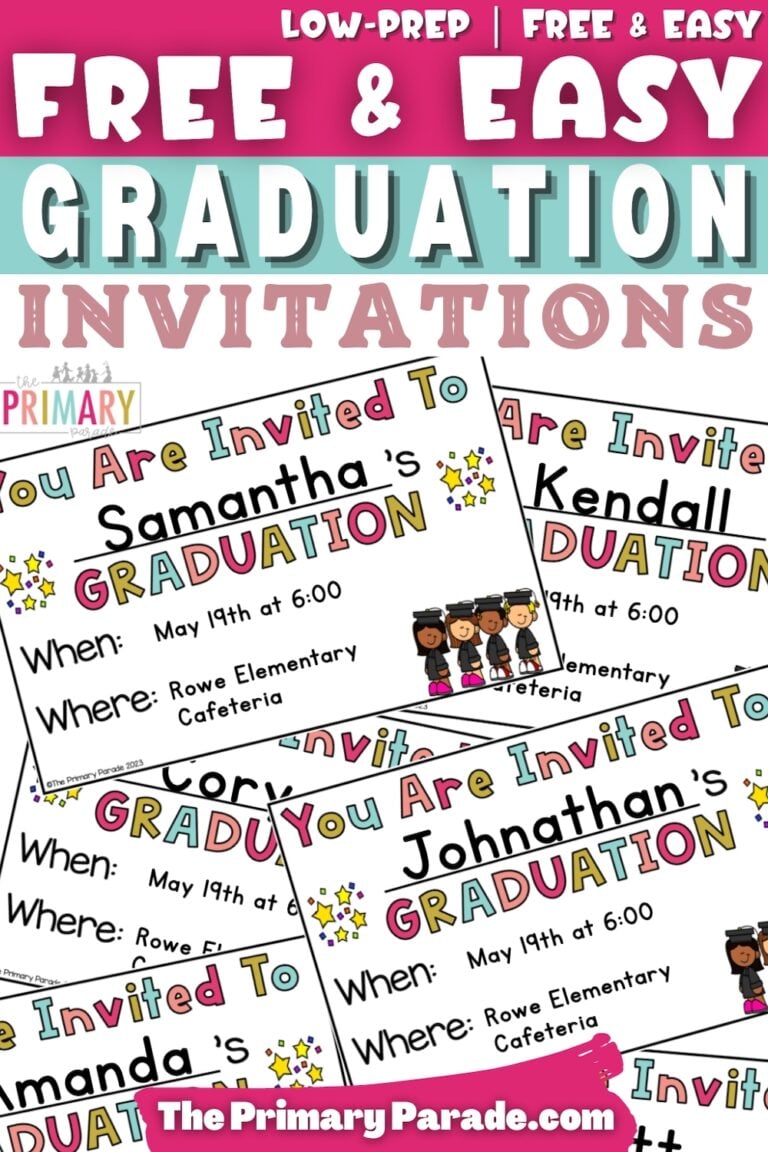 Free Printable Graduation Invitation - The Primary Parade