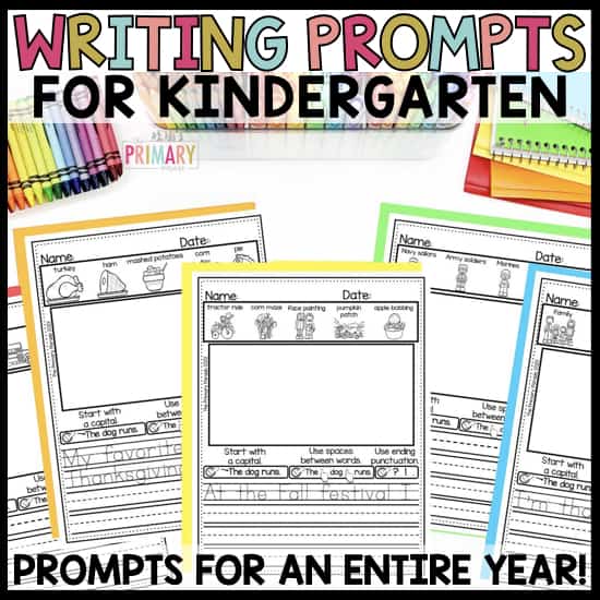kindergarten writing prompts and journals