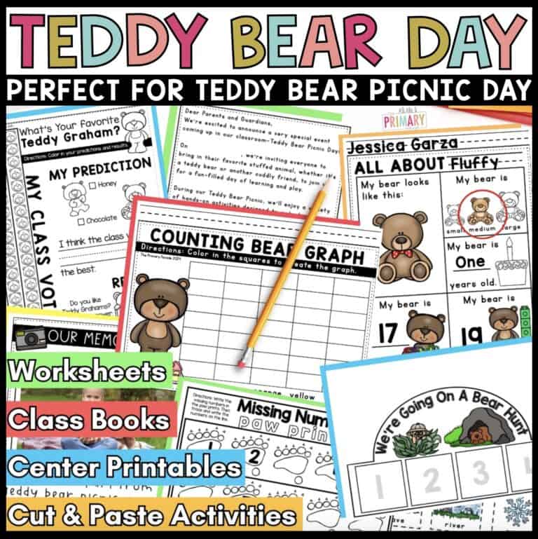 teddy bear picnic day bundle of activities