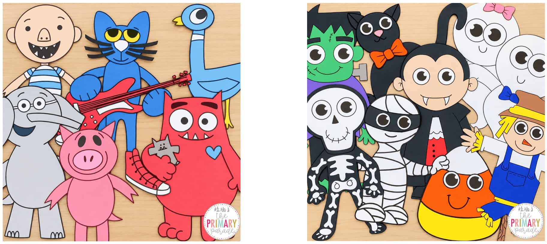 Kindergarten book character crafts included in The Craft Club