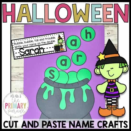 cauldron name craft for preschool and kindergarten