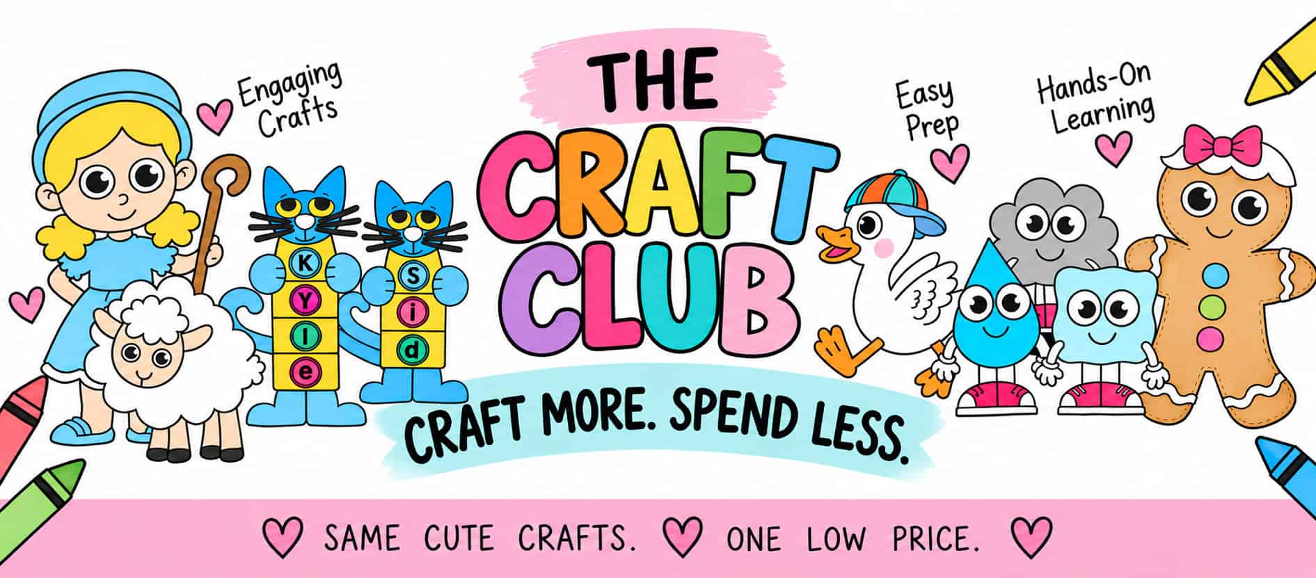 Craft Club membership with unlimited access to cut and paste crafts!
