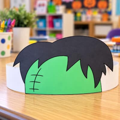 frankenstein hat craft for kids