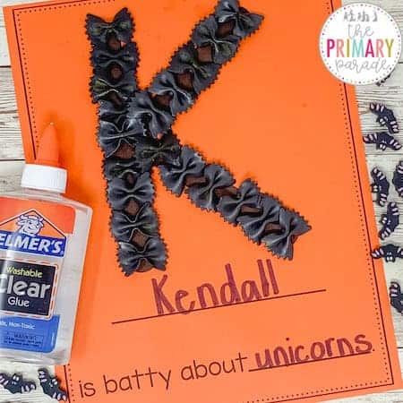 Bat Name Craft for Kindergarten