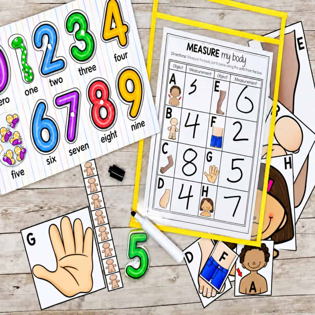 practice non standard measurement with this measure my body activity for kids