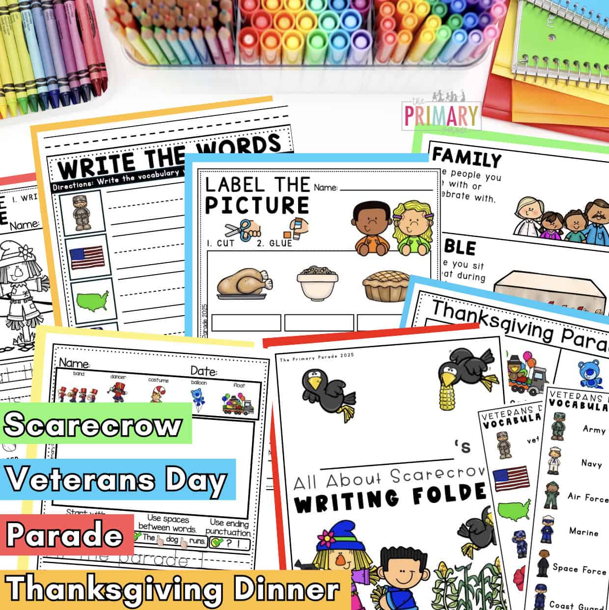 November writing center activities for kindergarten