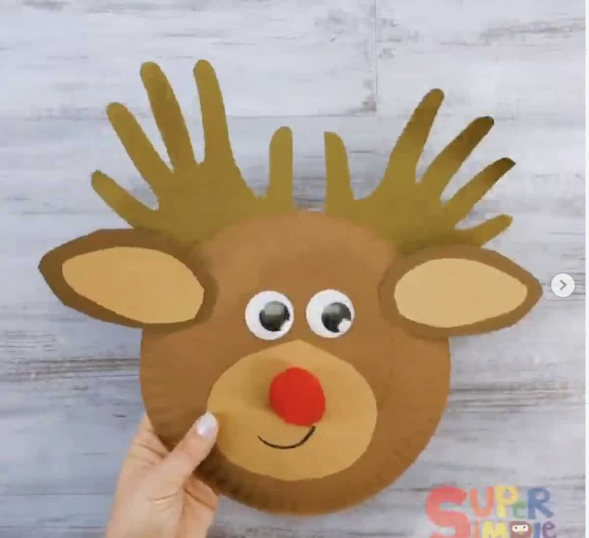 Paper Plate Reindeer Craft