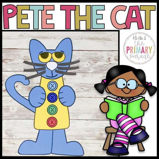 Pete the Cat and His Four Groovy Buttons book companion craft for kindergarten
