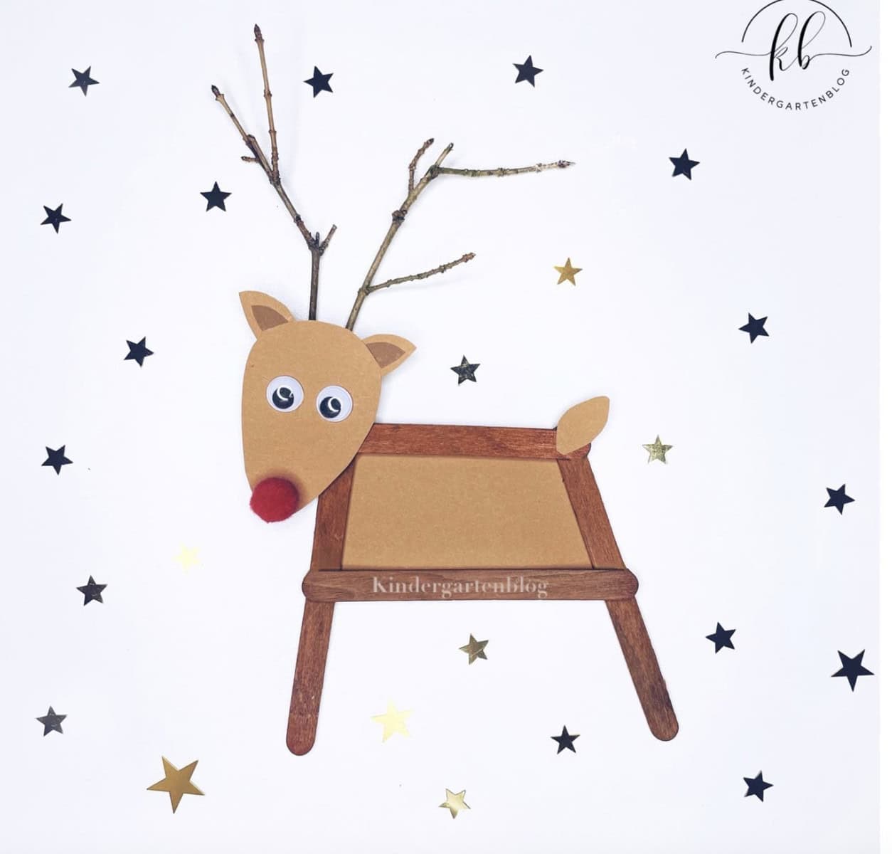 Popsicle Stick Reindeer Craft