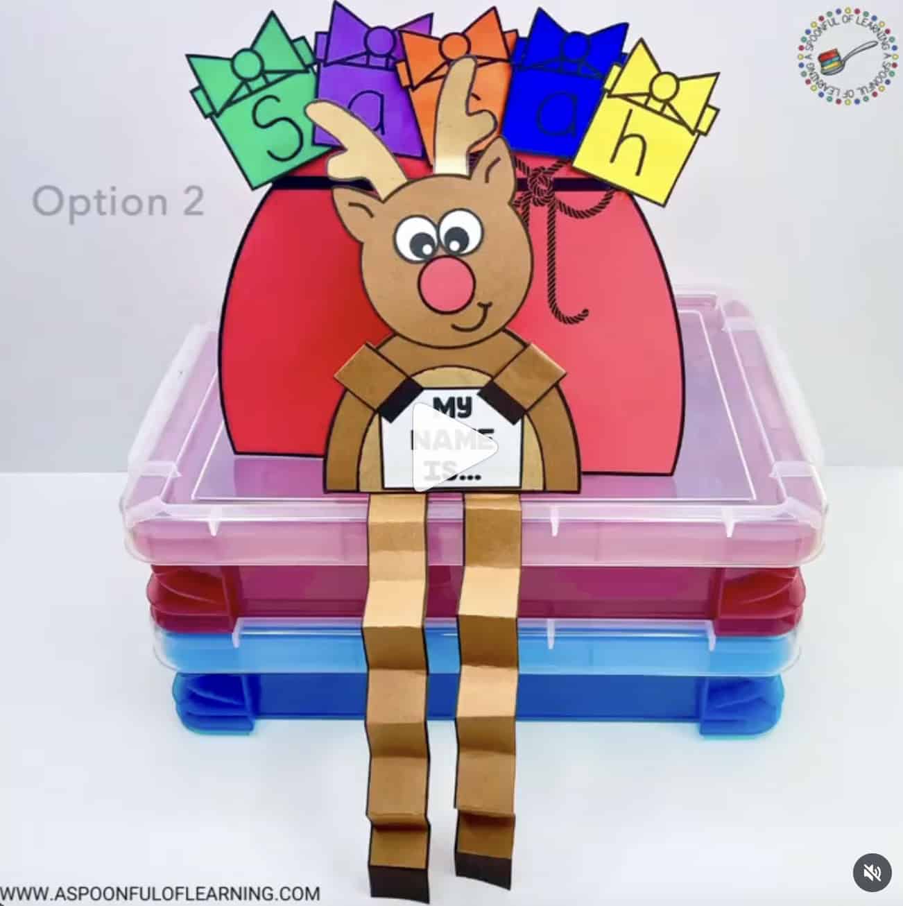 Reindeer Name Craft with Presents