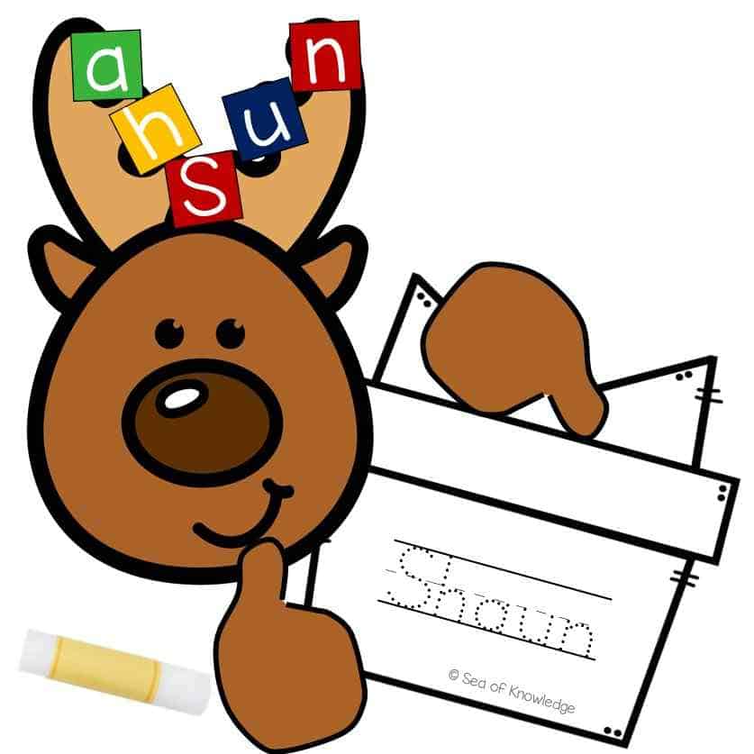 Reindeer Name Tracing