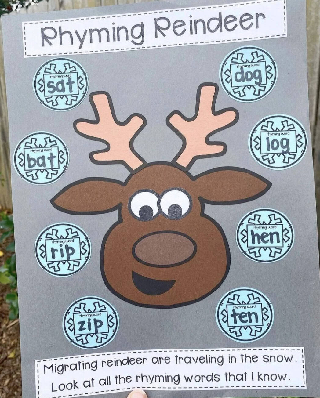 Rhyming Reindeer Craft