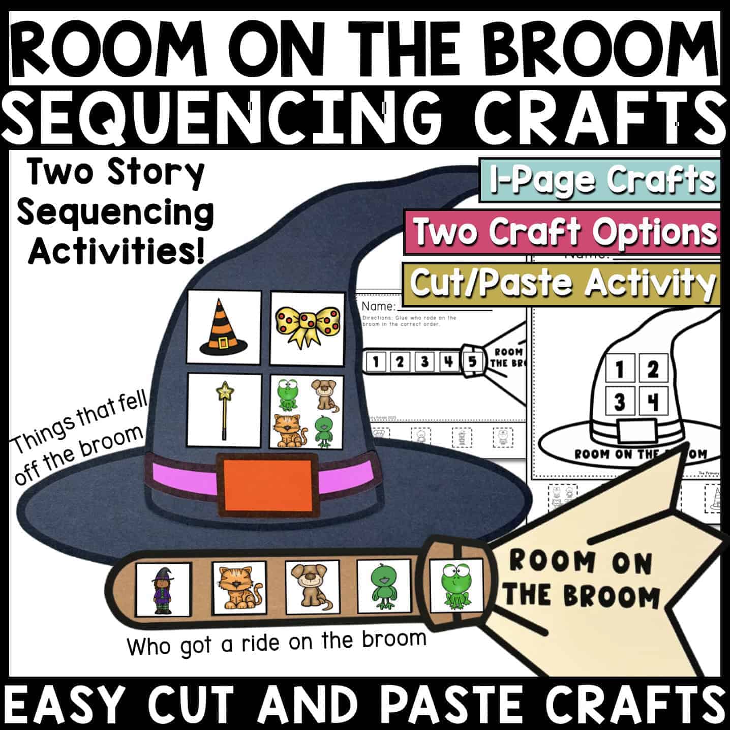 Room on the Broom book companion craft for kindergarten