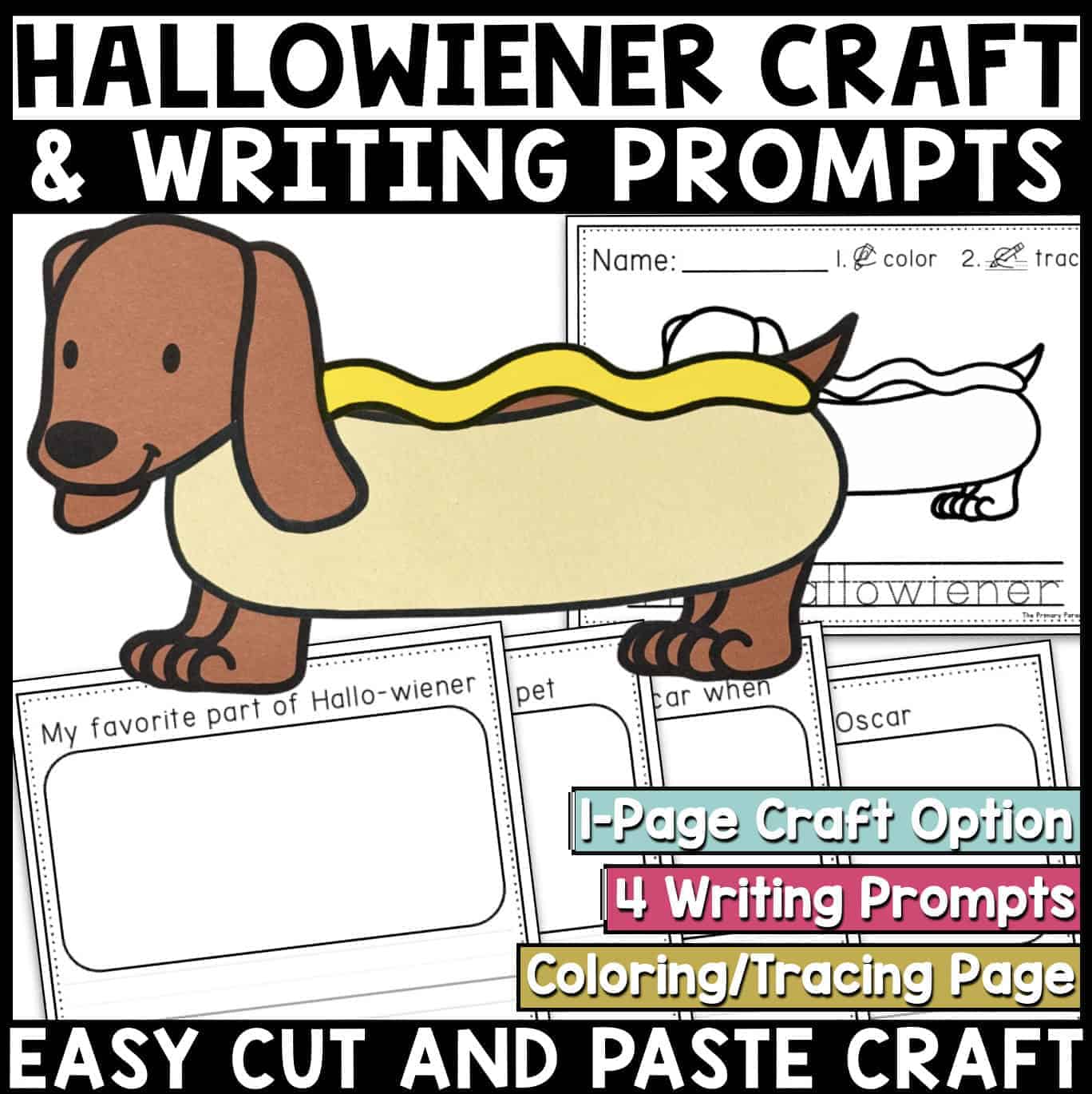 The Hallowiener book companion craft for kindergarten