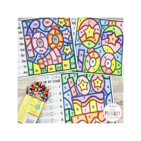 100 Day Color By Codes