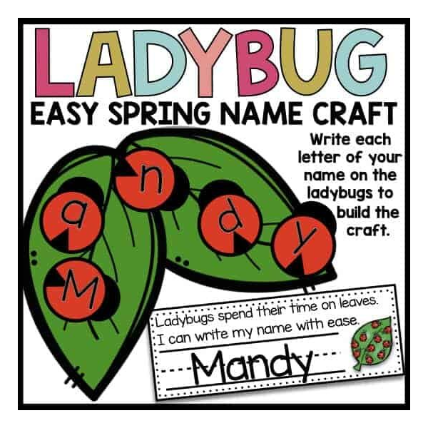 Ladybug Name Craft