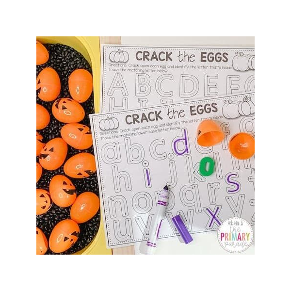 Pumpkin ABC Eggs